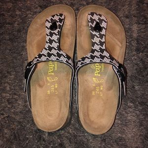 Brand new!! Size 38 black & white Papillio sandals